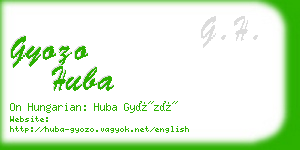 gyozo huba business card